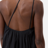 Gathered Maxi Dress - Black