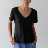 The Jersey Relaxed V-Neck - Jet