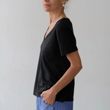 The Jersey Relaxed V-Neck - Jet