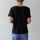The Jersey Relaxed V-Neck - Jet