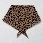 Leopard print bandana on a white background