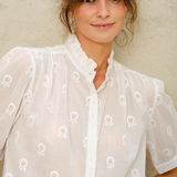 Frani Embroidered Top - White