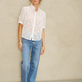 Frani Embroidered Top - White