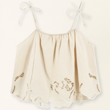 Goa Cutwork Tank - Parchment