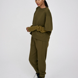 Narah Sweat Top - Dark Olive