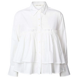 Poplin Frill Shirt - Shaker Powder