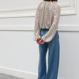 Ava Shirt - Nude Sparkle
