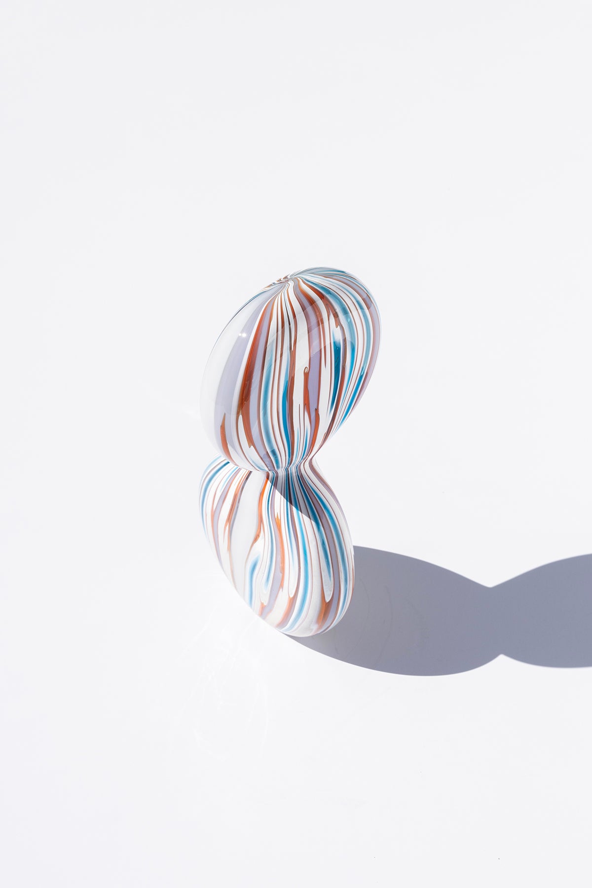 Leigh Wyatt Handblown Double Cannini Sculpture upward