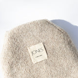 Inside of Parker Oversized Beanie in Oatmeal