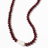 Ruby + Baroque Pearl Necklace