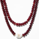 Ruby + Baroque Pearl Necklace