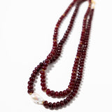 Ruby + Baroque Pearl Necklace