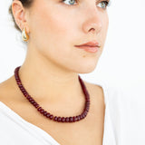 Ruby + Gold Vermeil Station Necklace