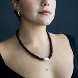 Ruby + Baroque Pearl Necklace