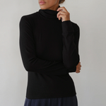 The Baby Rib Turtleneck - Jet