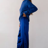 The Silk Simple Pant - Azure