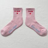 Embroidered Crew Socks