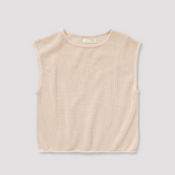 Fine Mesh Tank - Cream flat lay view