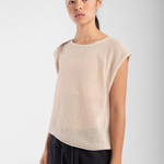 Fine Mesh Tank - Cream side view