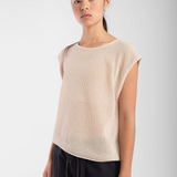 Fine Mesh Tank - Cream side view