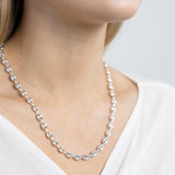 Sterling Silver Puffy Gucci Chain Necklace