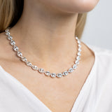 Sterling Silver Puffy Gucci Chain Necklace