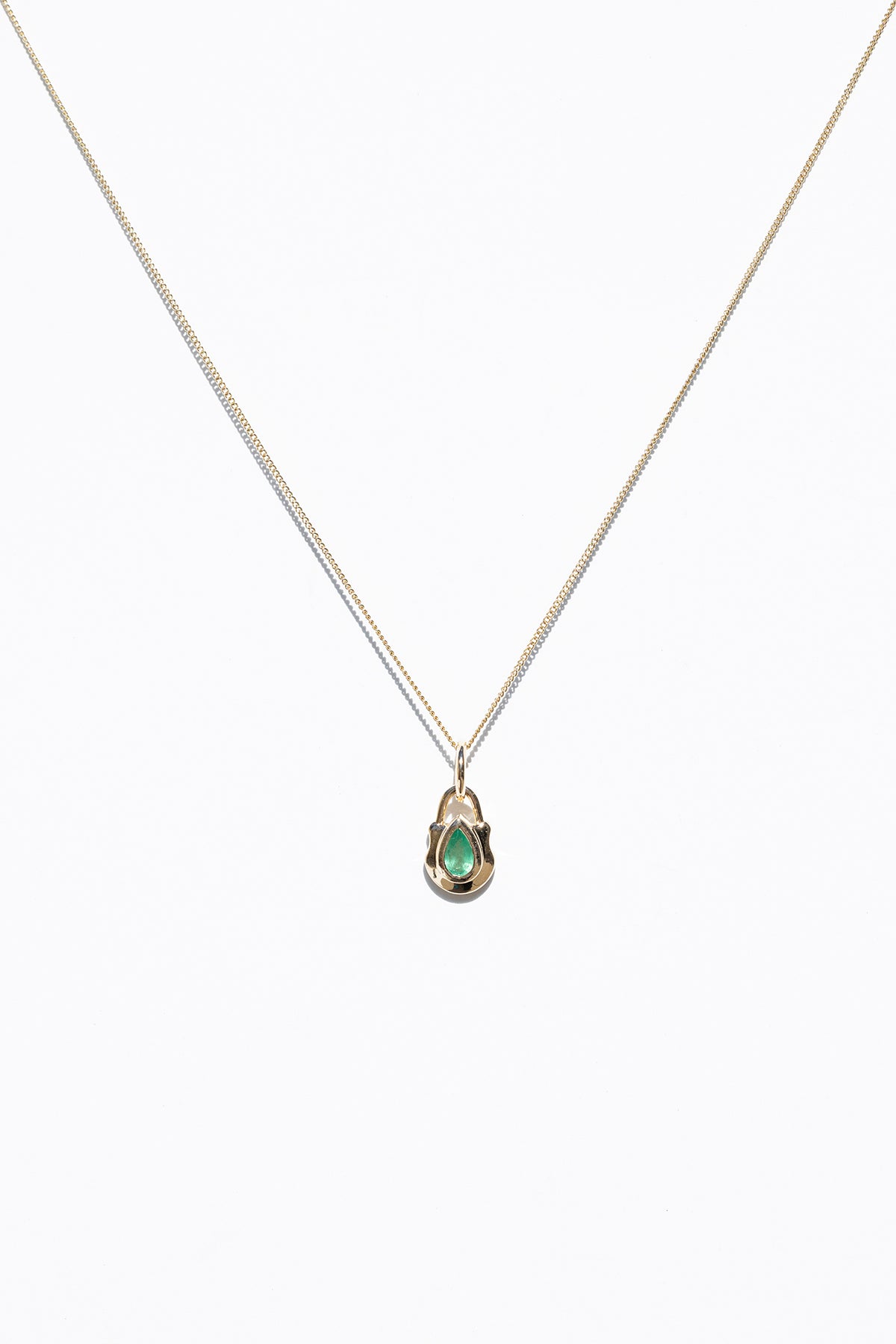Individual image of Emerald 14K Bezel Locket Charm