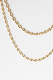 Layered Solid Gold Puffy Gucci Chainlink Necklaces
