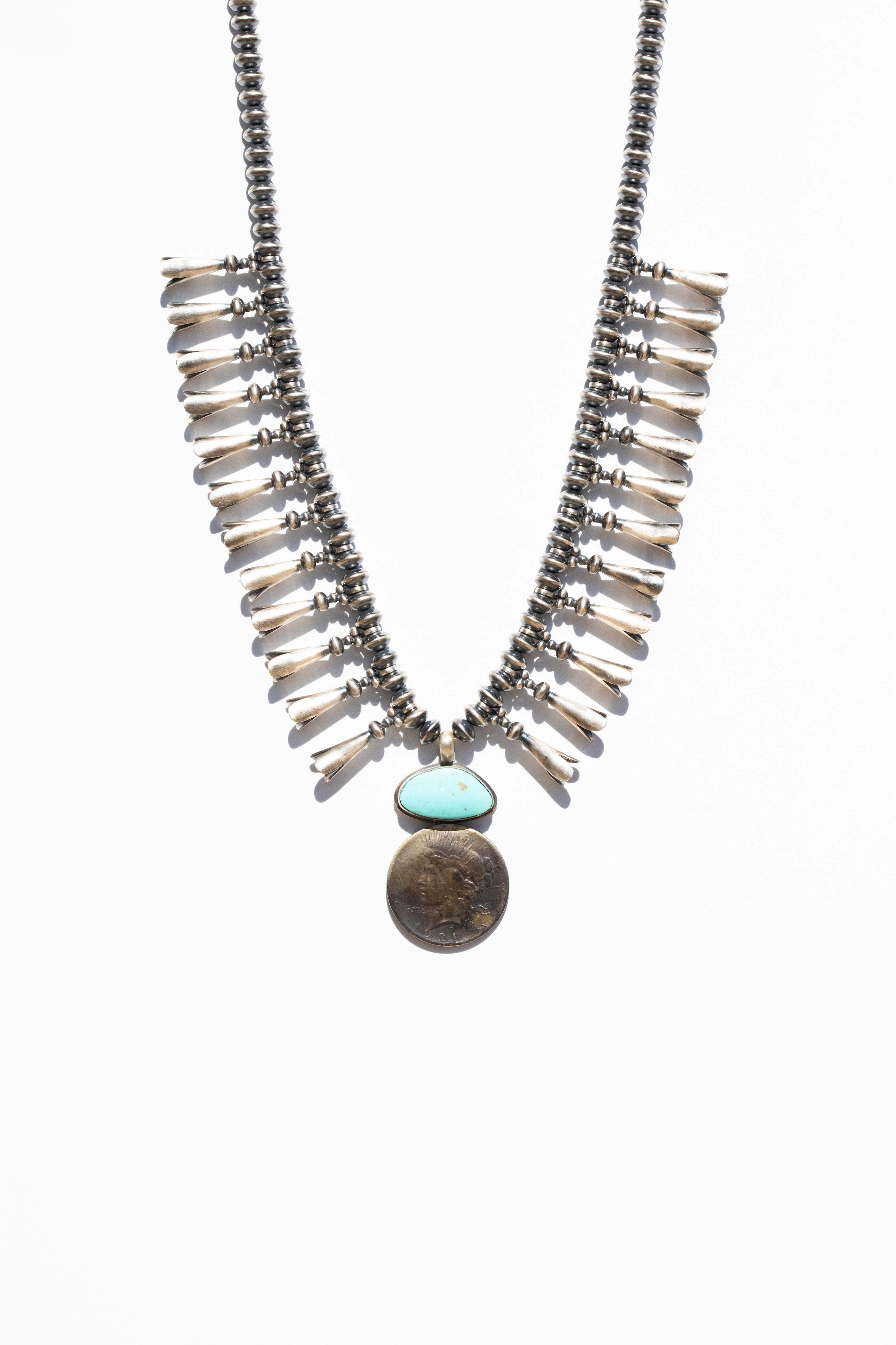 Navajo Squash Blossom Necklace