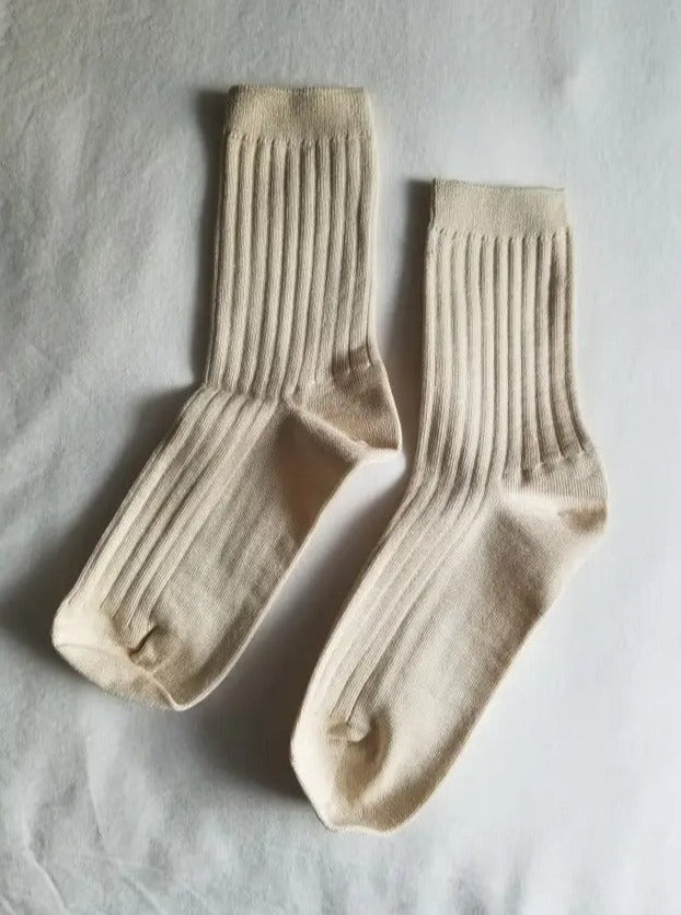 Her Socks in Porcelain