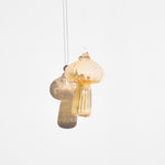 Handblown Mushroom Suncatcher in orange