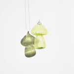 Handblown Mushroom Suncatcher in lime