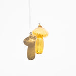 Handblown Mushroom Suncatcher orange