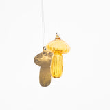 Handblown Mushroom Suncatcher orange