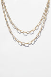 14K Solid Gold Paperclip Necklace
