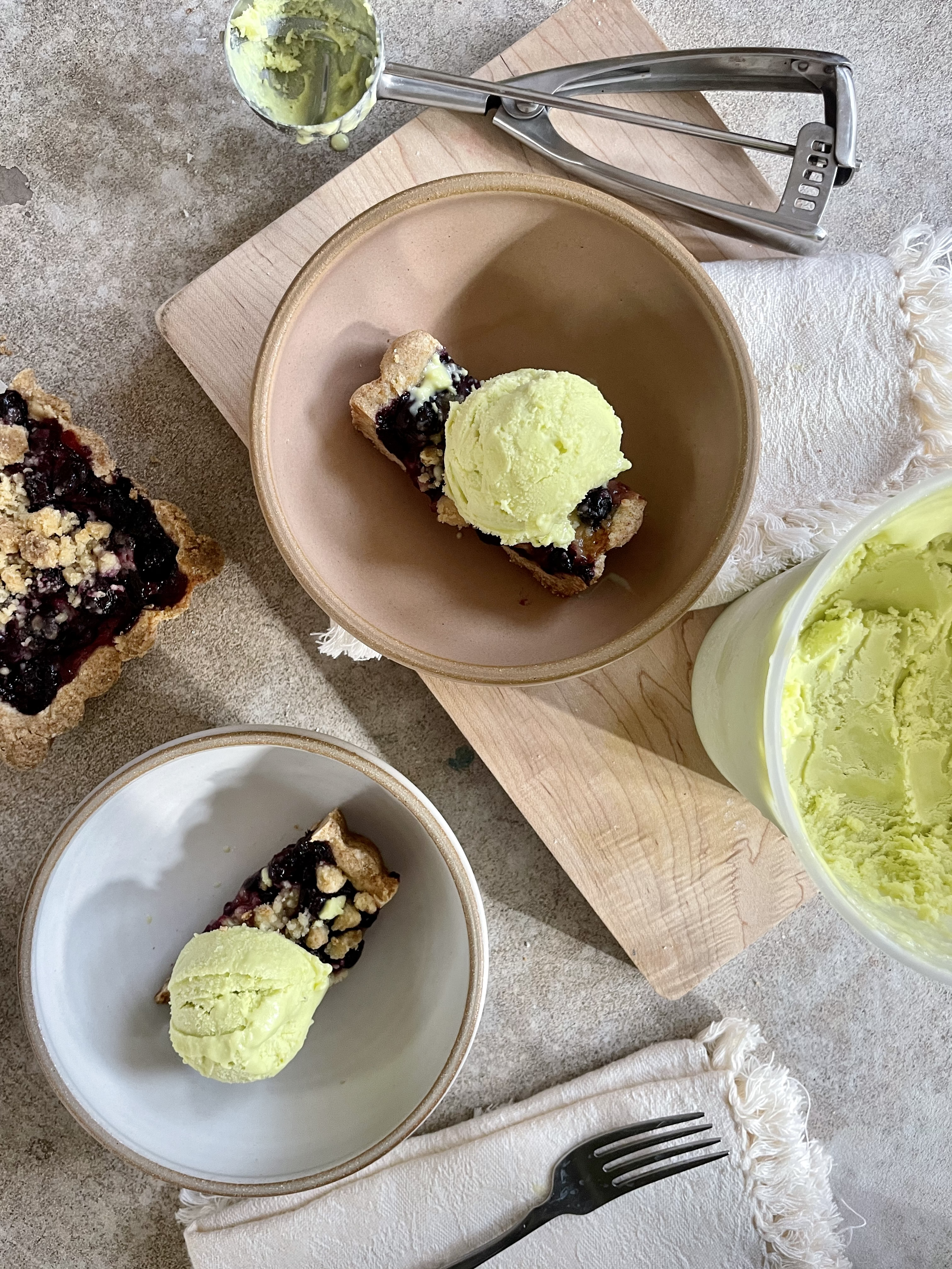 Basil Infused Graza Olive Oil Ice Cream