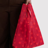 Standard Baggu - Red Polka Dot, folded