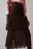 Lakshimi Skirt - Chocolate Cotton Lace