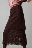 Lakshimi Skirt - Chocolate Cotton Lace