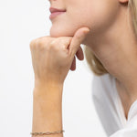 14K Gold Dainty Paperclip Bracelet — view 2