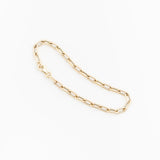 14K Gold Dainty Paperclip Bracelet — view 4