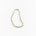14K Gold Dainty Paperclip Bracelet — view 3