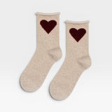 Love Cashmere Crew Socks - Beige