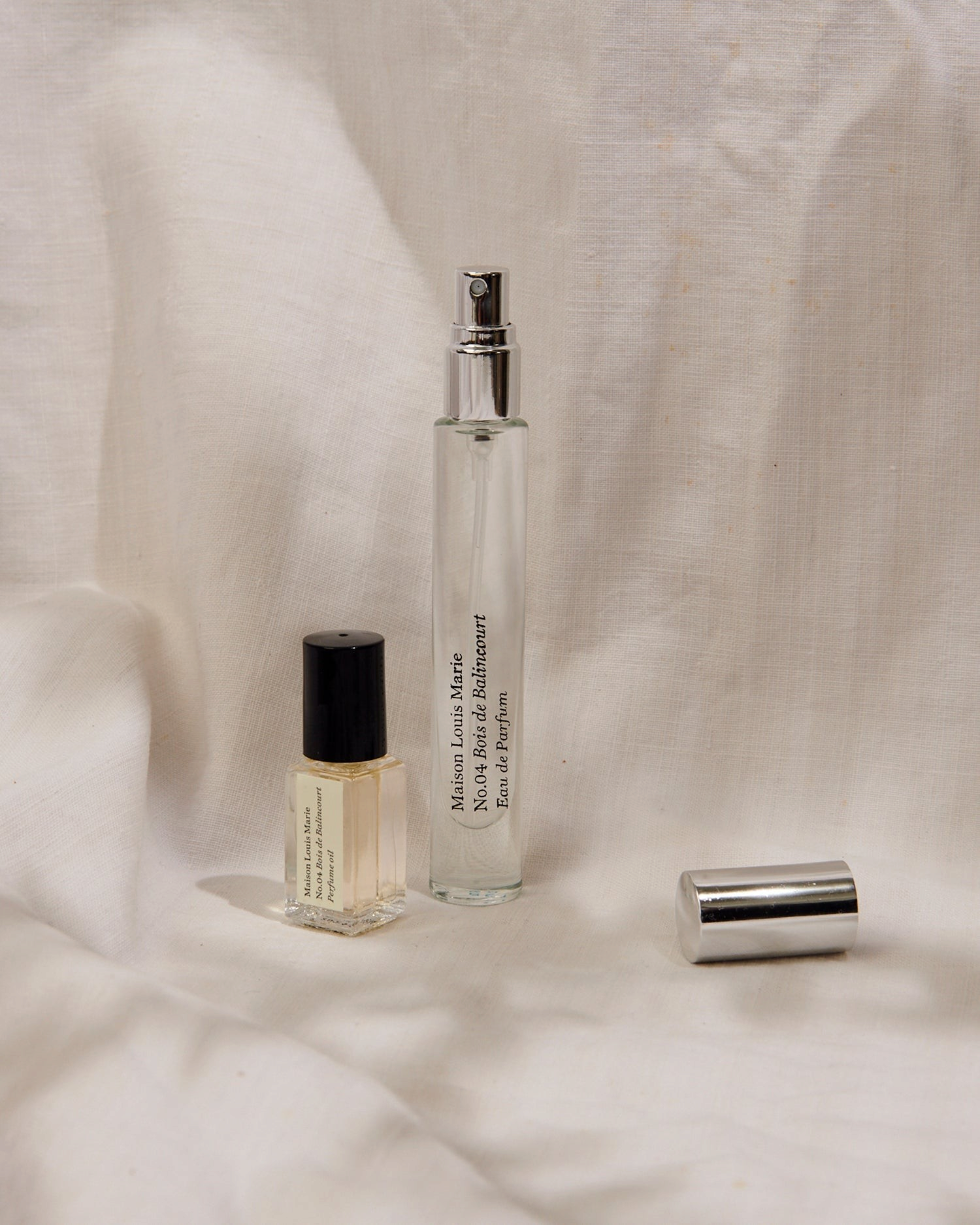 Maison Louis Marie No.04 Bois de Balincourt Mini Travel Set — mini travel set mood shot