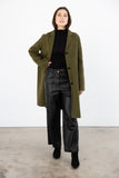 Wool Long Coat - Clover Green