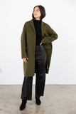 Wool Long Coat - Clover Green