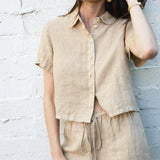 Anais Linen Shirt - Toffee