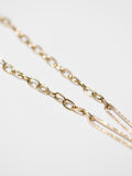 14K Diamond Link Chain with Solid Gold Closure