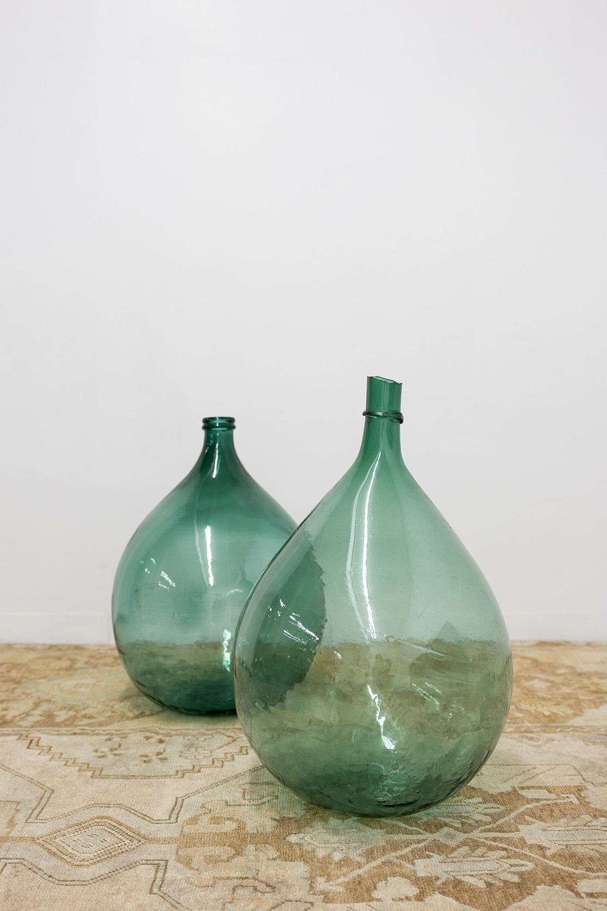 Green Glass Wine Jug