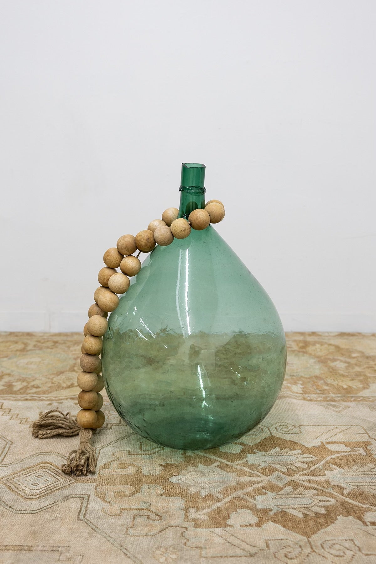 Green Glass Wine Jug — view 2